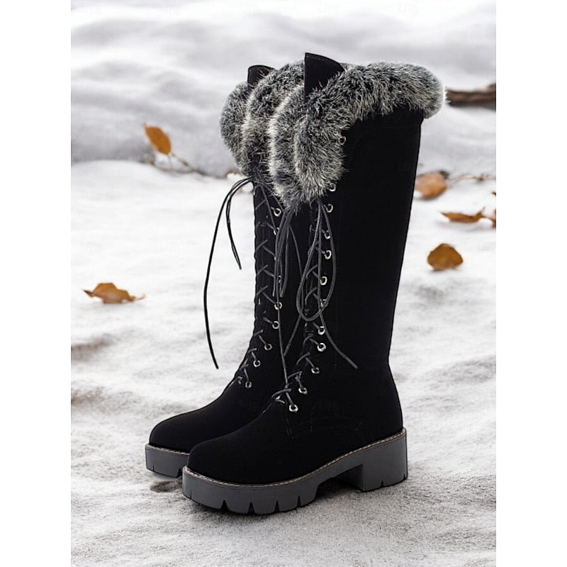 Women's Lace-Up Knee-High Boots