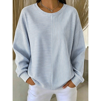 Women's Relaxed Striped Sweatshirt