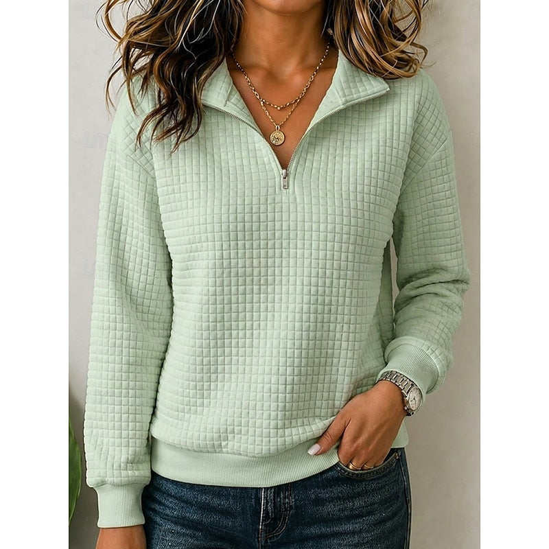 Women's Textured Quarter-Zip Pullover