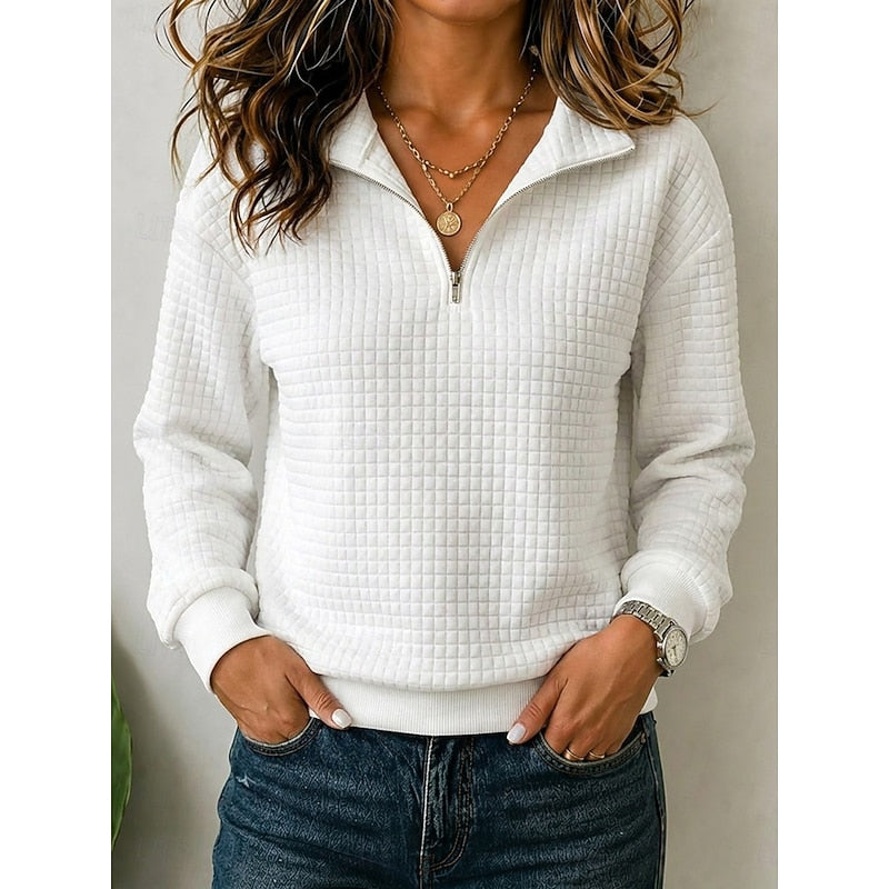 Women's Textured Quarter-Zip Pullover
