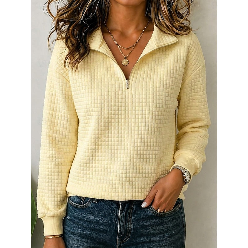 Women's Textured Quarter-Zip Pullover