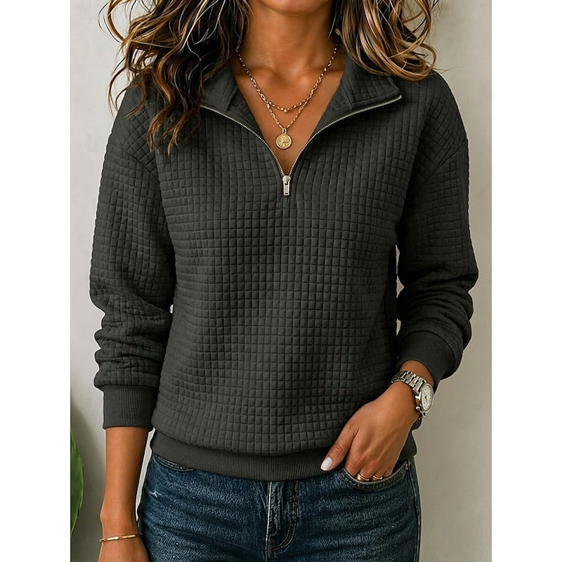 Women's Textured Quarter-Zip Pullover