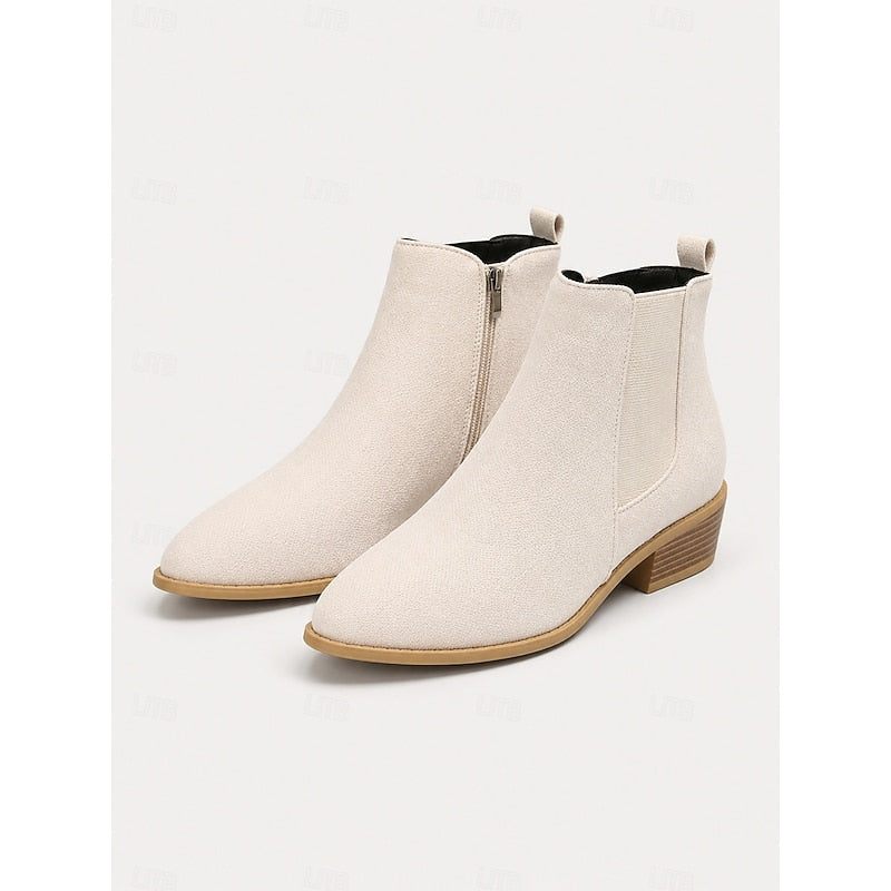 Women's Pointed-Toe Block Heel Ankle Boots