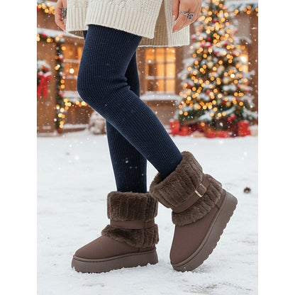 Women's Fur-Look Cuff Ankle Boots
