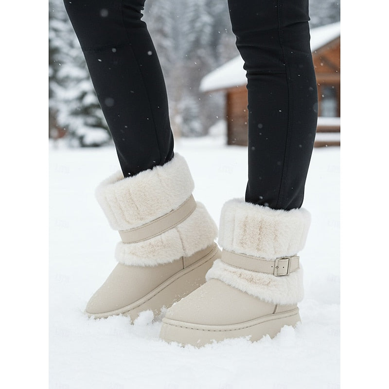 Women's Fur-Look Cuff Ankle Boots