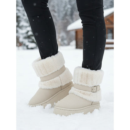Women's Fur-Look Cuff Ankle Boots