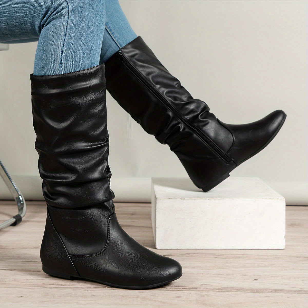 Women's Slouched Mid-Calf Boots