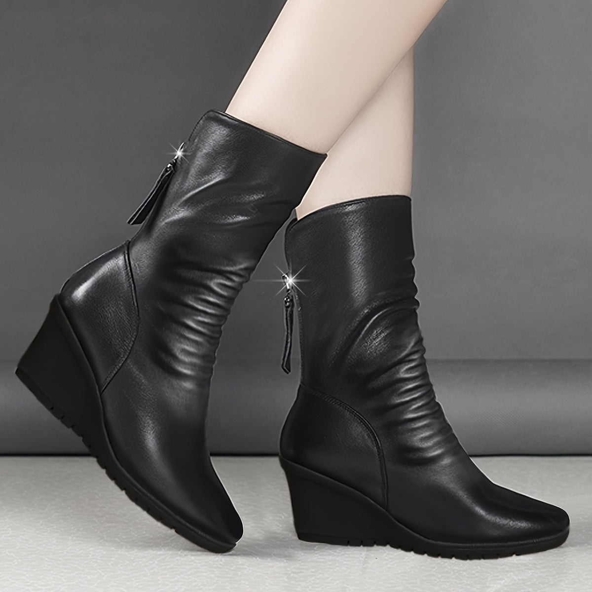 Women's Wedge Mid-Calf Boots
