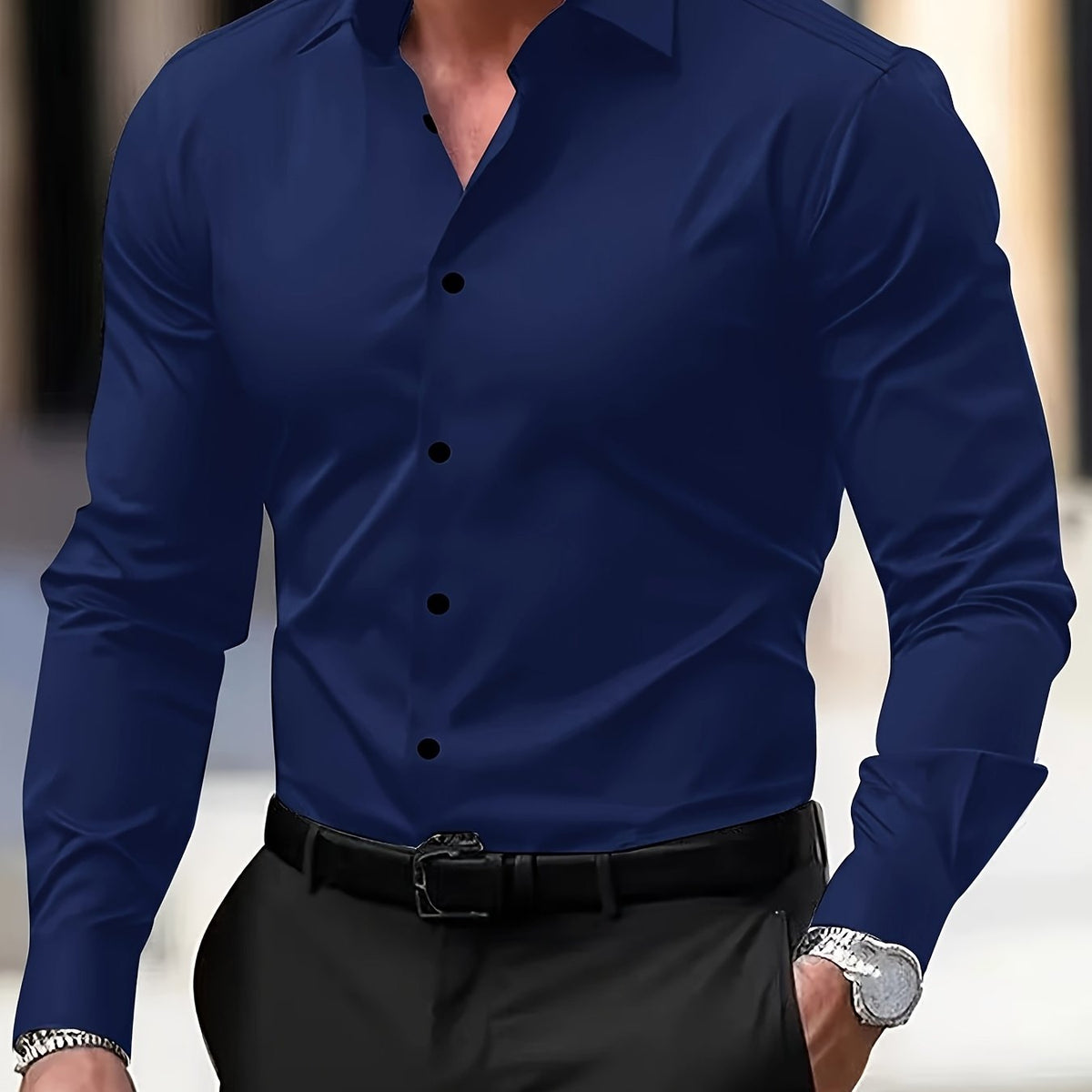 Men's Tailored Long-Sleeve Shirt