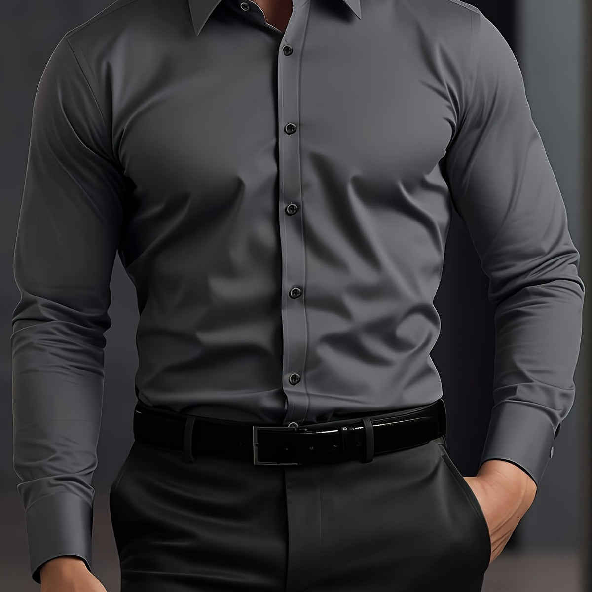 Men's Tailored Long-Sleeve Shirt