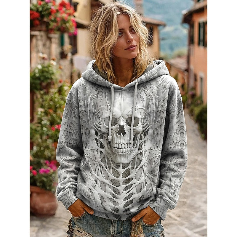 Women's Halloween-Graphic Drawstring Hoodie