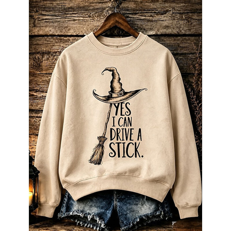Women's Halloween Witch Graphic Sweatshirt