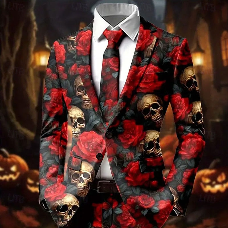 Men's Patterned Single-Breasted Blazer