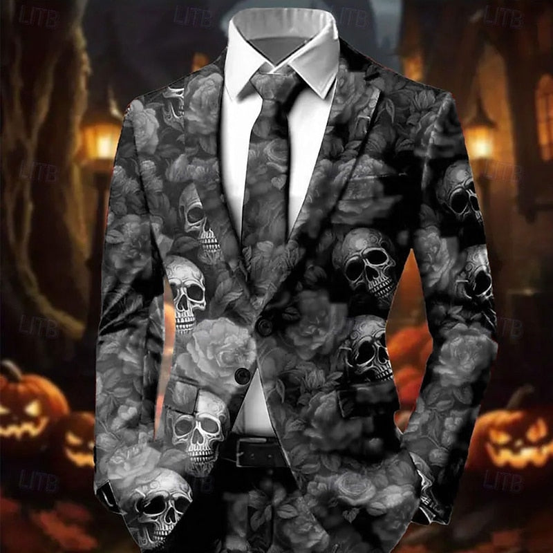 Men's Patterned Single-Breasted Blazer