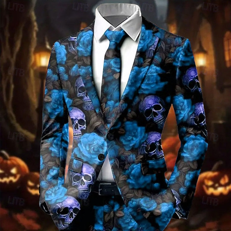 Men's Patterned Single-Breasted Blazer