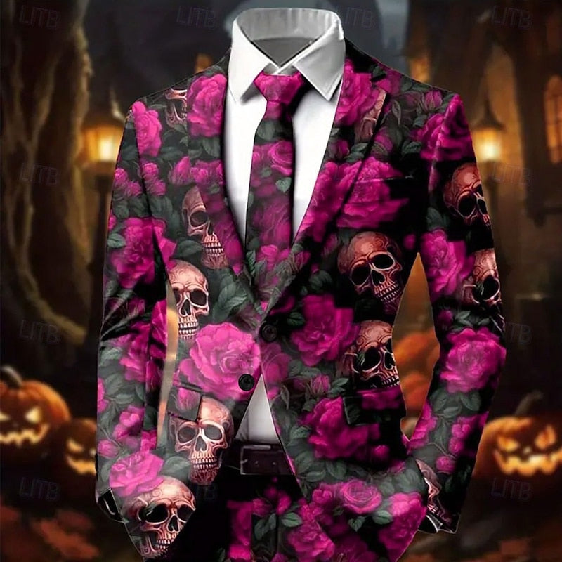 Men's Patterned Single-Breasted Blazer