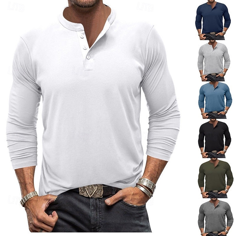 Men's Long-Sleeve Henley