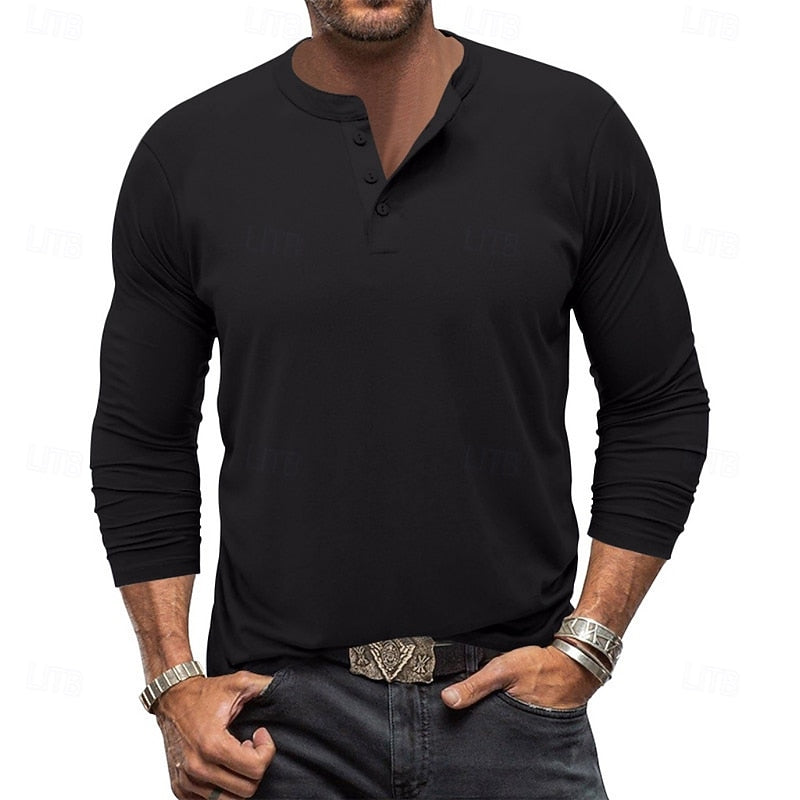 Men's Long-Sleeve Henley