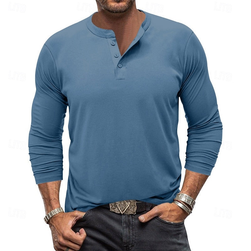 Men's Long-Sleeve Henley