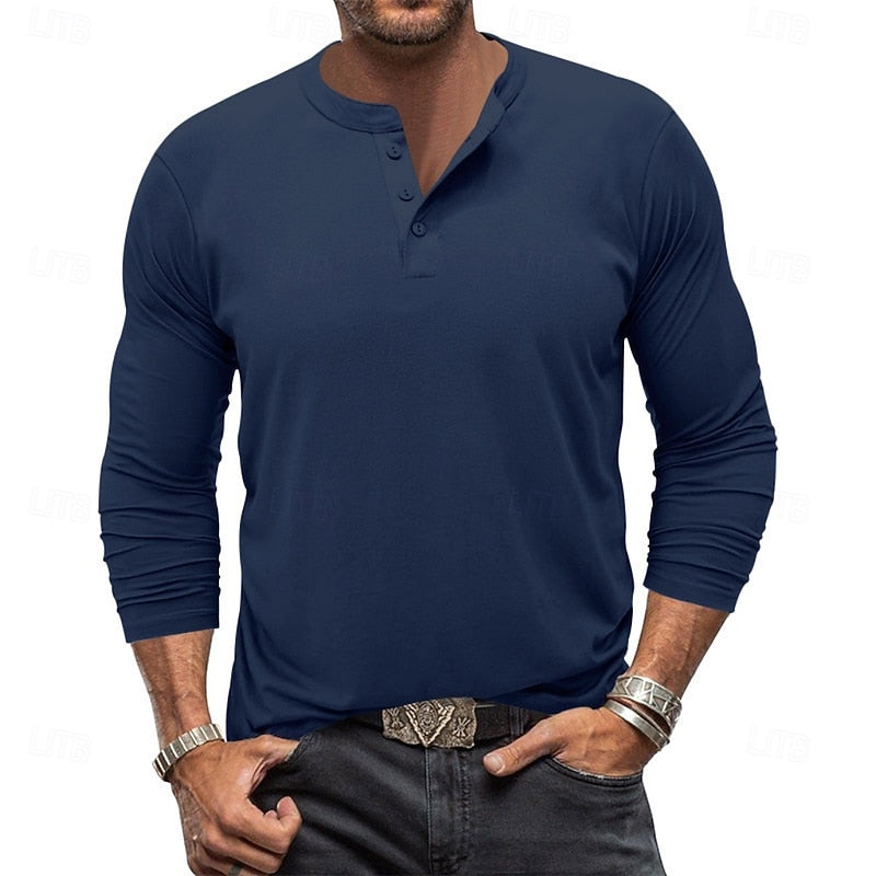 Men's Long-Sleeve Henley