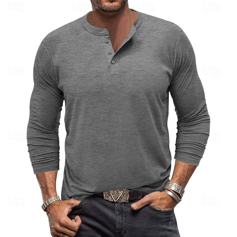 Men's Long-Sleeve Henley