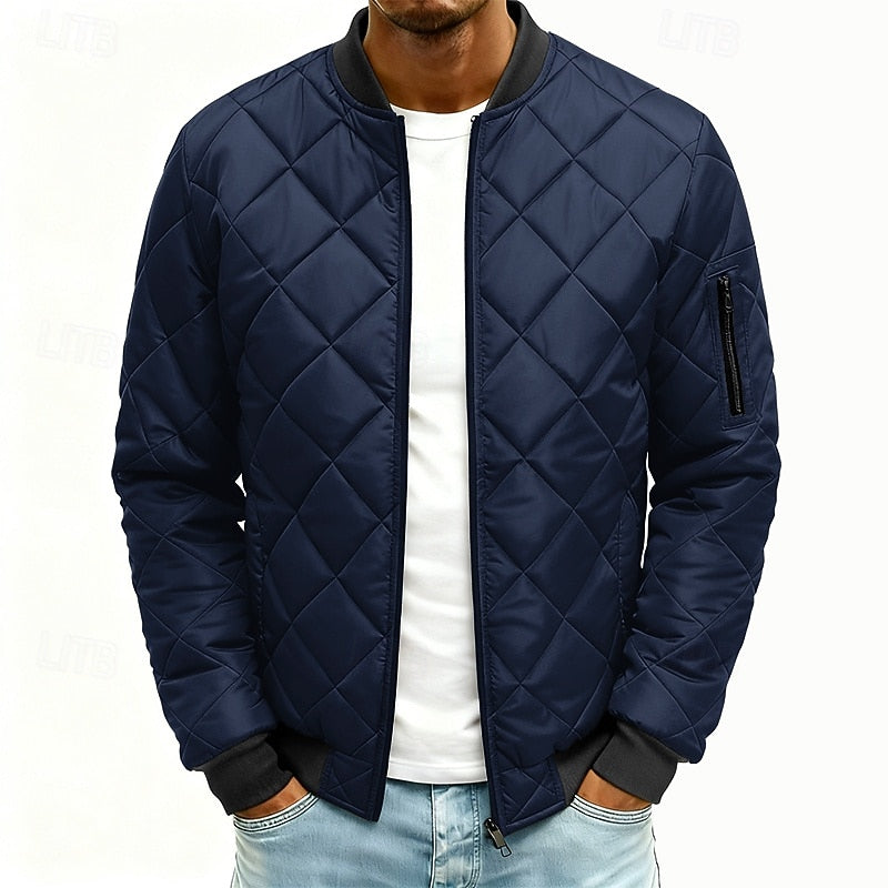 Men's Quilted Bomber Jacket