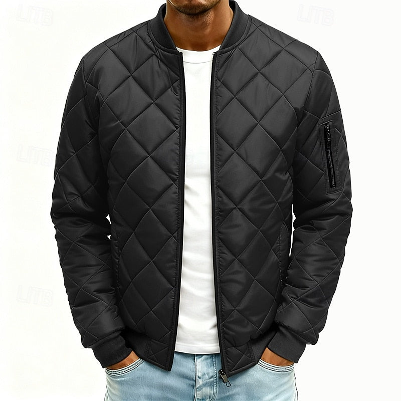 Men's Quilted Bomber Jacket