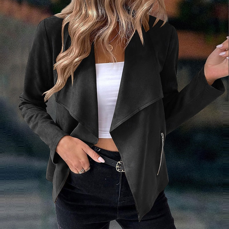Women's Draped Open-Front Jacket