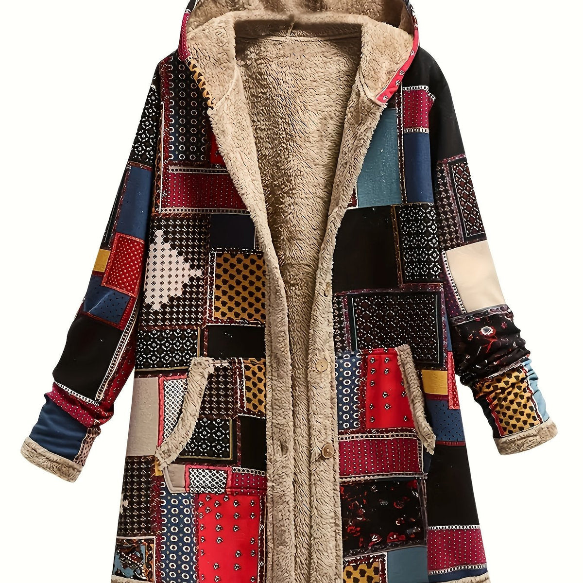 Women's Patchwork Hooded Jacket