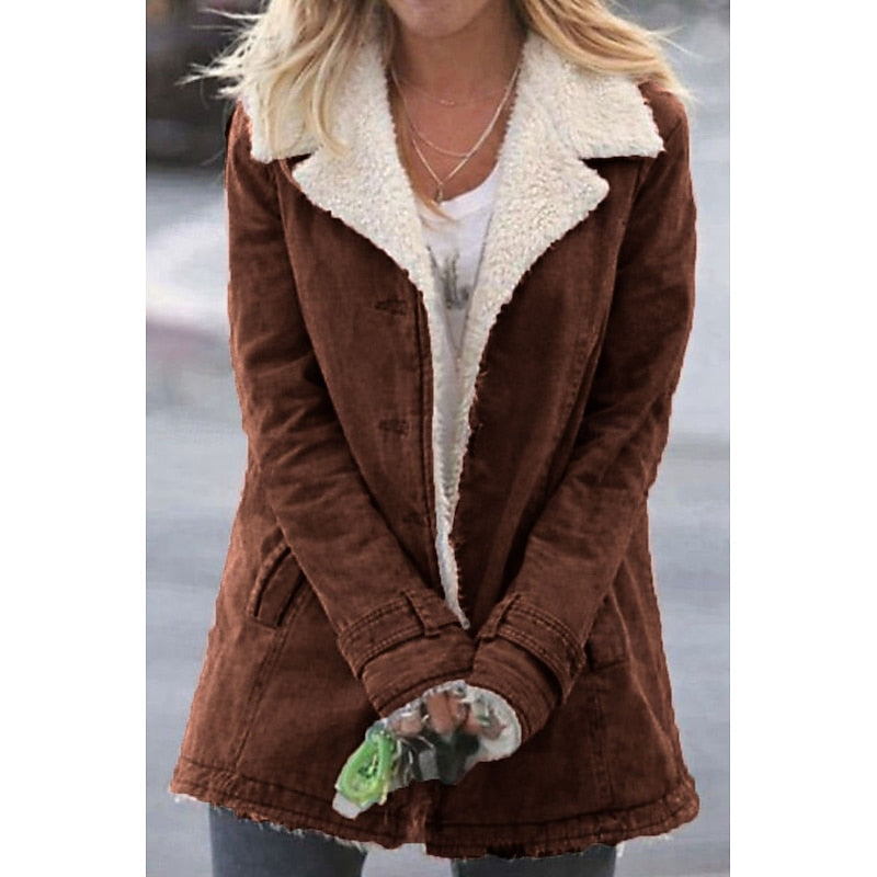 Women's Textured-Trim Coat