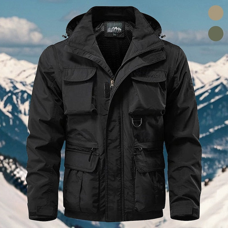 Men's Multi-Pocket Collared Zip Jacket