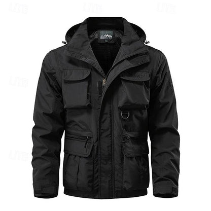Men's Multi-Pocket Collared Zip Jacket