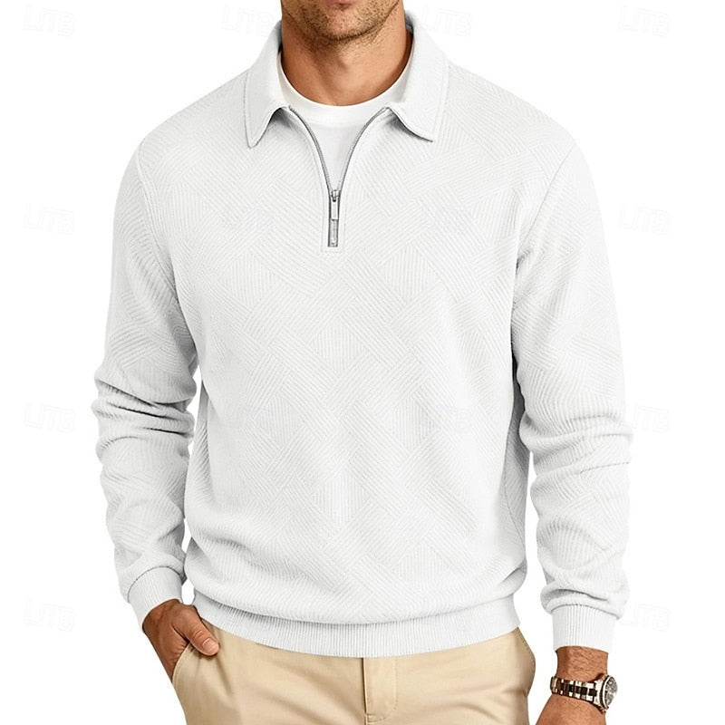 Men's Textured Quarter-Zip Pullover