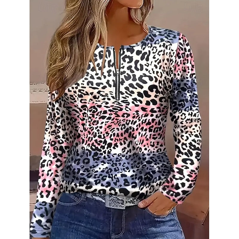 Women's Quarter-Zip Long-Sleeve Top