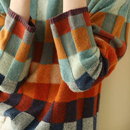 Aurora/ Cozy Patchwork Turtleneck