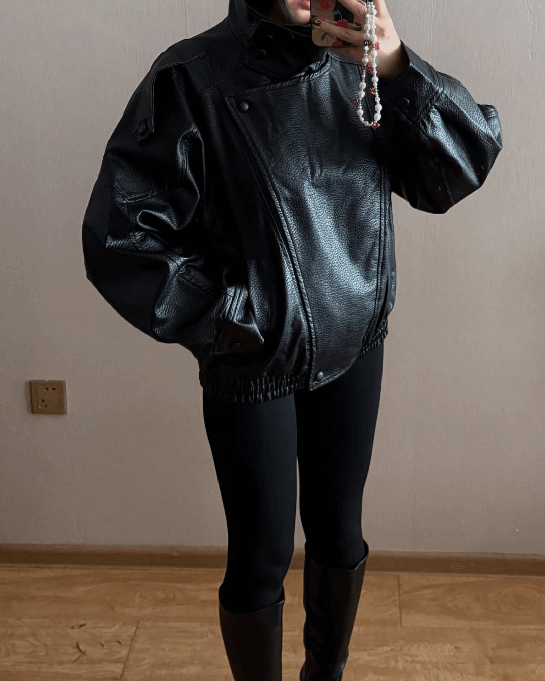 Women's Asymmetric Zip Jacket with High Collar